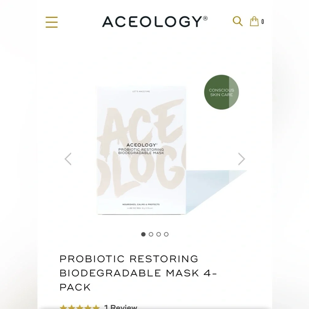 NIB- PROBIOTIC RESTORING BIODEGRADABLE‎ MASK 4- PACK
